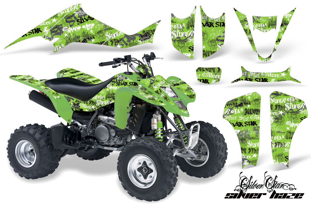 Suzuki LTZ 400 03-08 Graphics Silverhaze BlackGreenBG